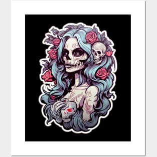 Muerta Calaca Calavera Day of the Dead Posters and Art